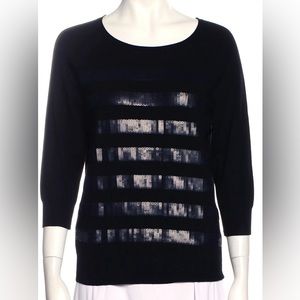 Karen Millen black sequin light jumper sweater size M